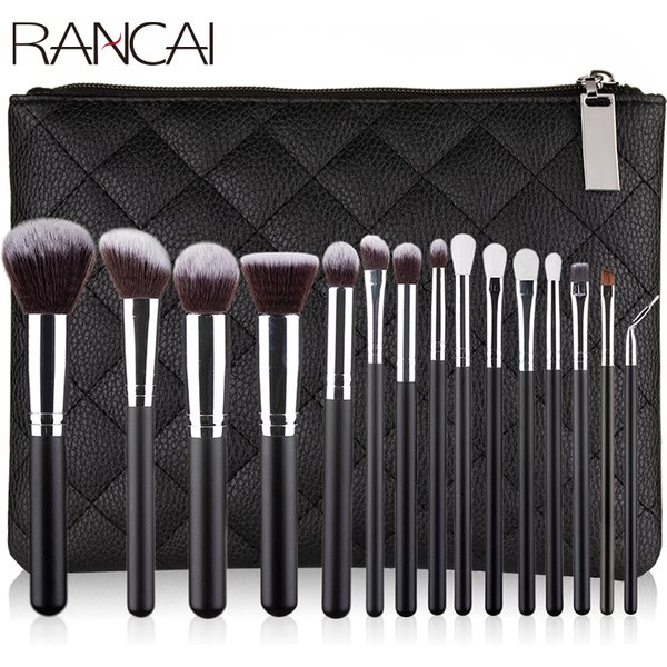 15pcs Professional Make-up Brushes Set Makeup Power Brush Make Up Beauty Tools Soft Synthetic Hair With Leather Case
