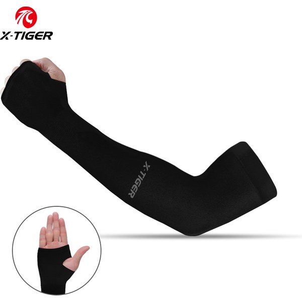 X-TIGER Cycling Arm Warmer Summer Ice Fabric Running Cycling Sleeves Unisex Breathable Sun Protection Volleyball Cuffs Covers