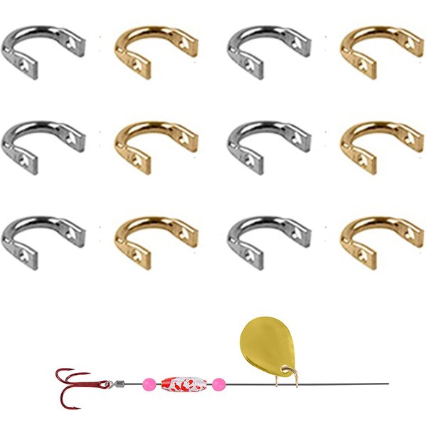 200Pcs Fishing Spoon Clevis Easy Spin Spinner bait Clevis Fishing Spoon Blades DIY Making Fishing Lure Accessories