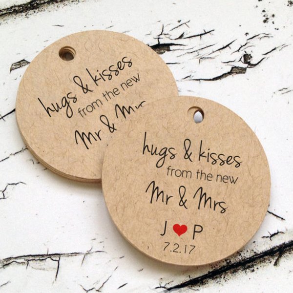 Décoration de mariage ronde, 100 pièces, 3.5 cm, cartes de remerciement, personnalisées à la main avec votre propre Logo, étiquettes pour Invitations de mariage en boulangerie
