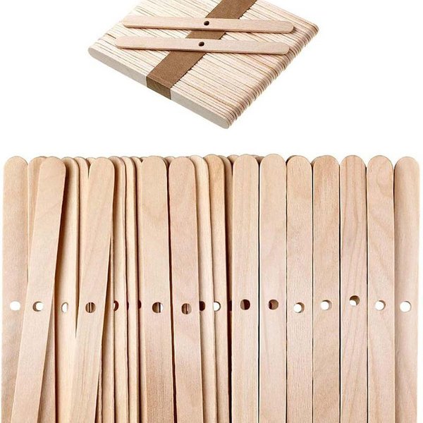 Support de noyau de cire en bois, 50 pièces, cire de soja pour bougies, outil de fabrication de bougies d'aromathérapie, fournitures de fabrication de bougies, dispositif de centrage de mèche