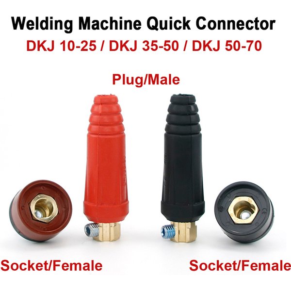 DKJ 10-25 35-50 50-70 connecteur de câble Europe Machine à souder raccord rapide femelle mâle connecteur de câble prise adaptateur de prise