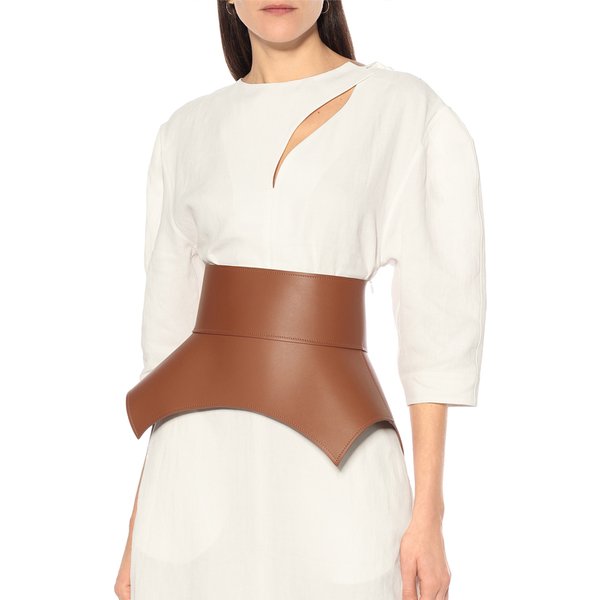 Ceinture large de style corset, ceinture de taille, ceinture de manteau en cuir, ceinture large en peau de mouton, design arc tendance