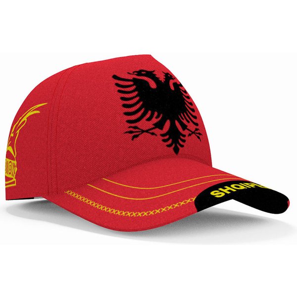 Albanie Eagle Baseball Cap, Nom et numéro personnalisés gratuits, pouvez-vous ms JA ian Shqiperi, Alb Fitness, Photo Feel Hat, Al Print Text Word Sauna Gear