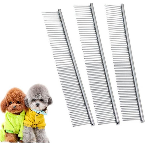 Colorful Piano Paint Professional Anti-Corrosion Grooming Comb For Dogs Cats Tapered Stainless Steel Pins Pet Grooming Supplies