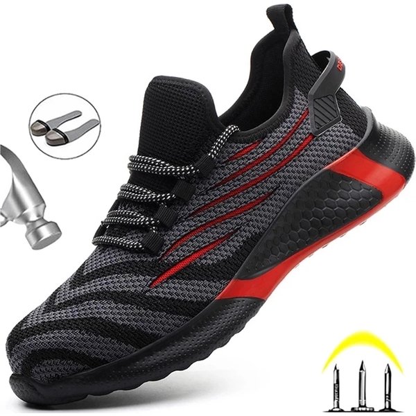 Men Work Safety Shoes Anti-puncture Working Sneakers Male Indestructible Work Shoes Men Boots Lightweight Men Shoes Safety Boots