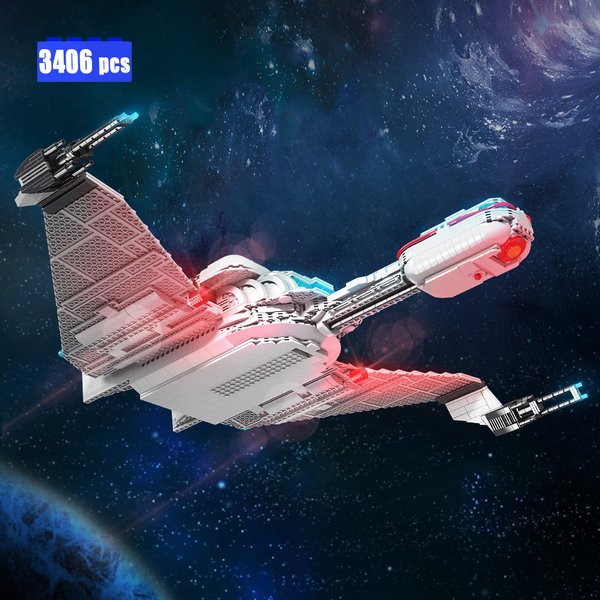 Vaisseau spatial Star-Treks technique MOC, entreprise américaine NCC-1701-D, blocs de construction lourds en briques, ensembles pour adultes, cadeau