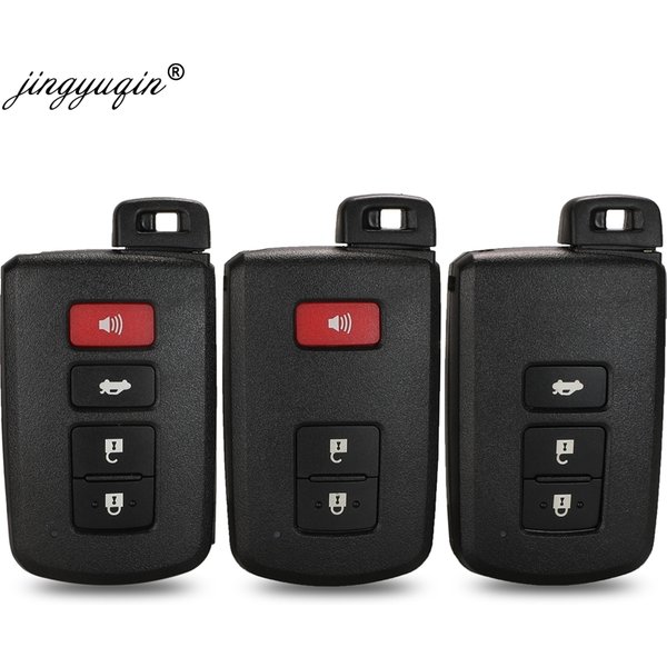 Jinyuqin Coque de clé télécommande à 2/3/4 boutons pour Toyota Avalon Camry RAV4 Corolla Highlander, boîtier de clé intelligente pour voiture