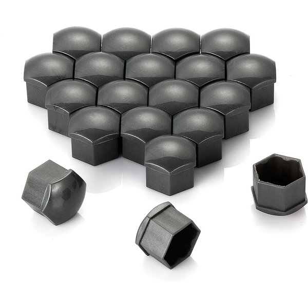 20Pcs Universal 17mm Plastic Car Wheel Nut Covers Bolt Caps For Audi A3 A4 B8 B9 A5 Q3 Q5 Q7 A6 A7 Auto Accessories