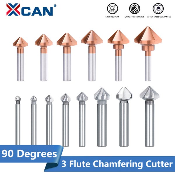 XCAN – coupe-chanfreinage à 3 cannelures, 90 Degees, 4.5-50mm HSS 6542, foret à fraise, outil de perçage de trous pour bois et métal, coupe-métal