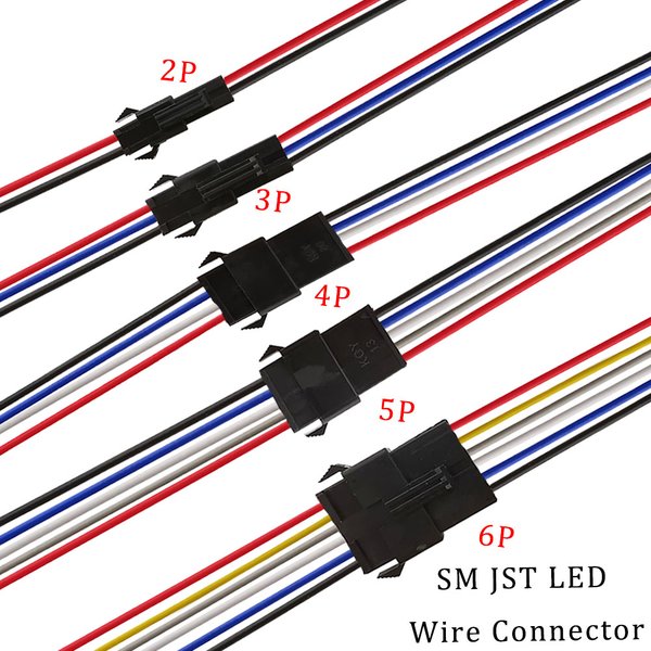 5 paar/10Pcs SM JST LED Stecker Kabel 2/3/4/5/6 Pin Steckdose Männlich Weiblich Draht Stecker Für RGB RGBW LED Streifen Licht Adapter