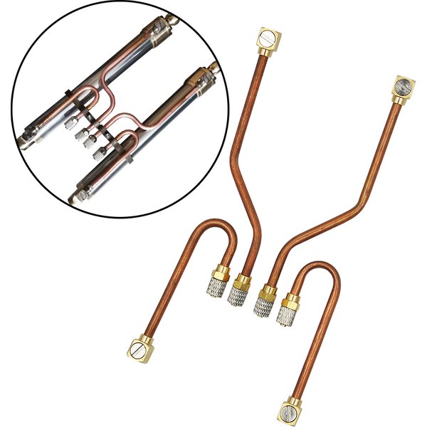 RC Full Copper Hydraulic Oil Pipe Connectors For 1:14 RC Metal Excavator Metal Boom Accessories