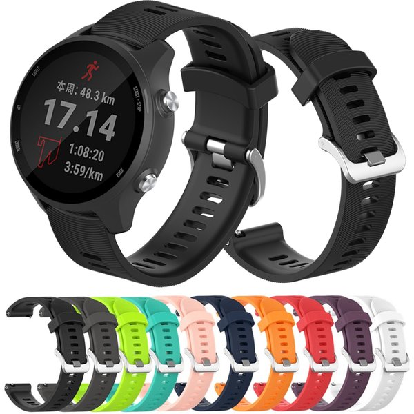 Bracelet de montre intelligente en Silicone pour Garmin Forerunner 245 245M 645 Venu Vivoactive 3 Bracelet pour Samsung Galaxy 42mm
