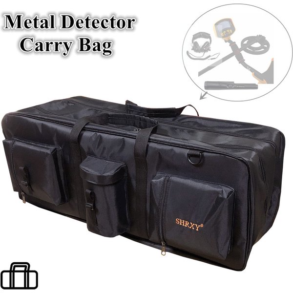 Metal Detector Carry Bag Portable Waterproof Canvas Storage Bag Double-layer Tools Organizer Backpack for Metal Detecting