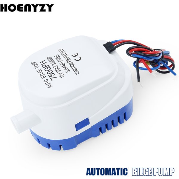12V DC Small Mini Automatic Boat Bilge Pump 750GPH 1100GPH Auto Submersible Electric Water Pump 600/750/1100 GPH