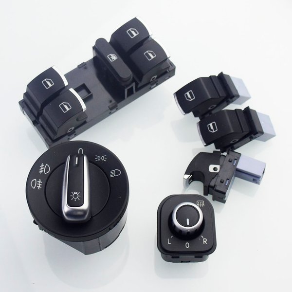 Interrupteur de phare européen chromé, pour VW Golf 5 6 GTI Mk5 Mk6 Jetta 5 6 Passat B6 Touran Tiguan pour SEAT ALHAMBRA 5ND 941431 A