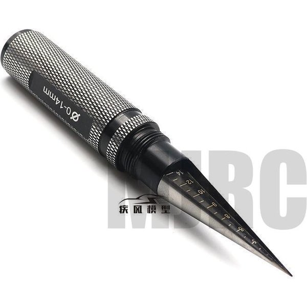 Alésoir de 0 à 14 mm, outil d'alésage, alésoir de perçage, alésoir pour trous en acier, accessoire RC, carrosserie de voiture RC, acier de haute qualité, placage en titane