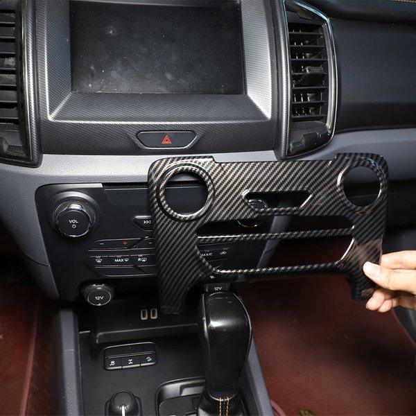 Autocollant de décoration de cadre de bouton de climatisation de contrôle central de voiture ABS, accessoires de voiture, Ford Ranger Concertrak, 2015-2022