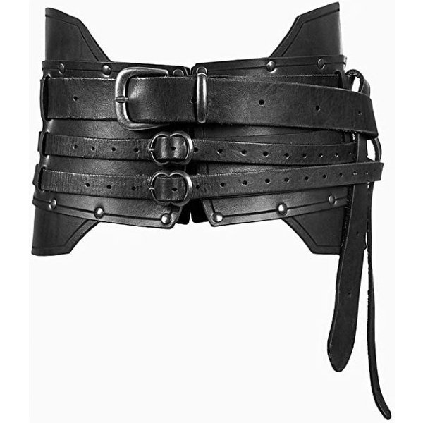 Mittelalterlicher breiter Lederrüstungsgürtel Steampunk Taille Kostümzubehör Damen Herren Wikinger Ritter Antiker Bund für Larp Cosplay
