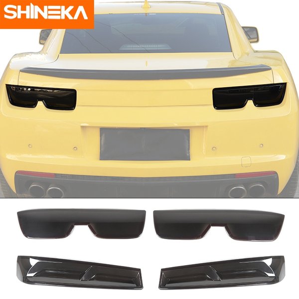 SHINEKA Lamp Hoods For Chevrolet Camaro 2010-2018 ABS Car Rear Tail Light Lamp Decoration Cover Stickers Exterior Accessories