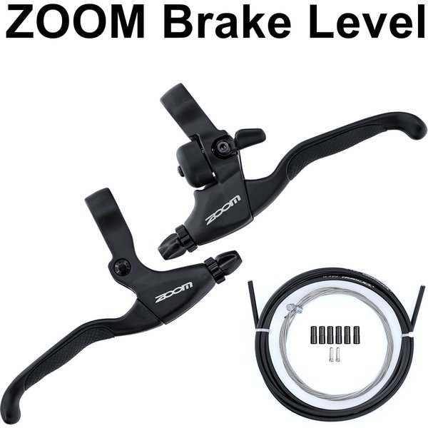 ZOOM Fahrradbremshebel mit Glocke, Aluminiumlegierung, V-Bremsscheibe, Bremshebel, zusammenklappbare Fahrradbremshebel für 22,2 mm Lenker
