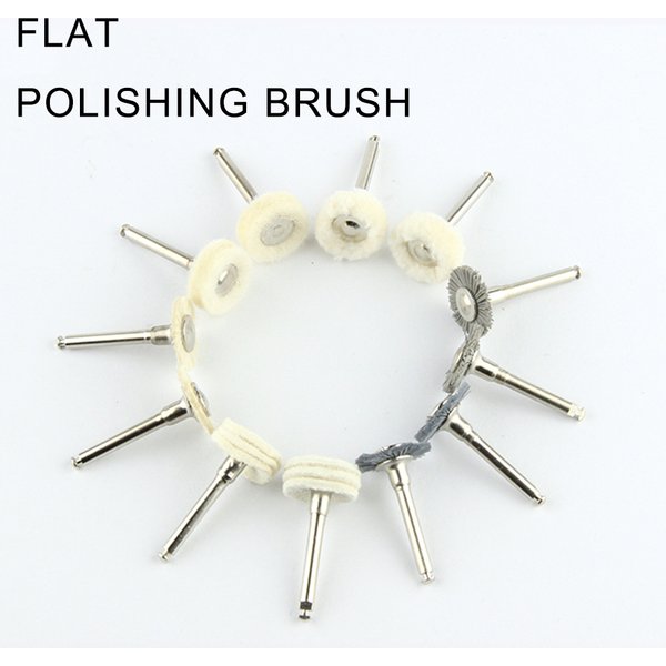 Brosse de polissage dentaire plate en résine naturelle/porcelaine, polisseuse de dents pour pièce à main à basse vitesse, bijoux, roue de polissage unique, 5 pièces