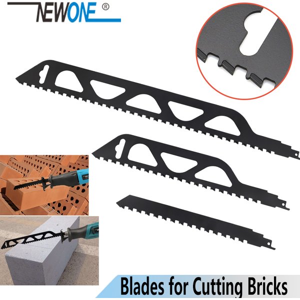 Lame de scie alternative NEWONE pour la coupe de briques et de pierres rouges/grises, lame de scie à main pour toutes les scies sabres conventionnelles, coupes longitudinales/transversales.