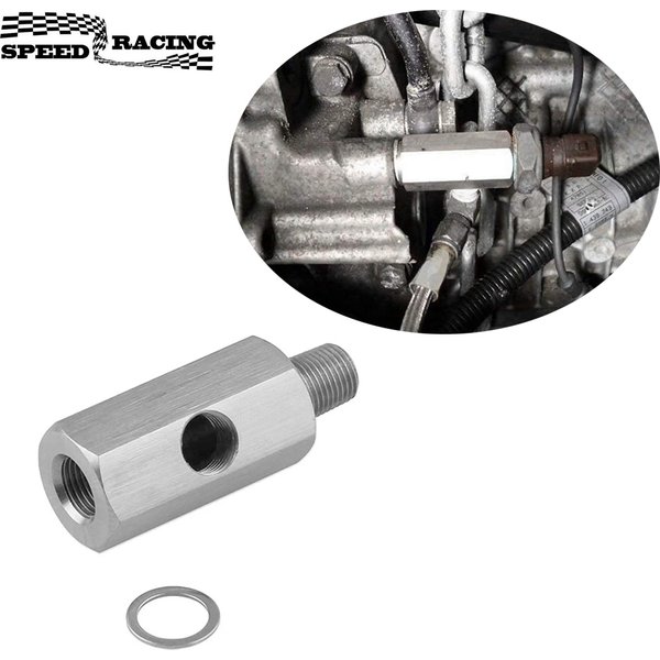 1/8'' BSPT & 1/8'' NPT & M10 Edelstahl Öldrucksensor Anschlussgelenk auf NPT T-Adapter Turbo Zubehör Adapter