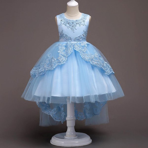 Hetiso formelle enfants robes de fête d'anniversaire filles robe sirène fleur enfants robe de mariée élégante pour adolescent 3-13 ans
