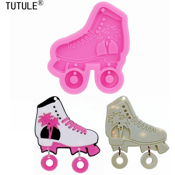 Roller Skates Silicone Mold,Craft Mold,Fondant Cake Molds,Resin Jewelry Mold,Polymer Clay Molds,Earring Keychain Necklace Mould