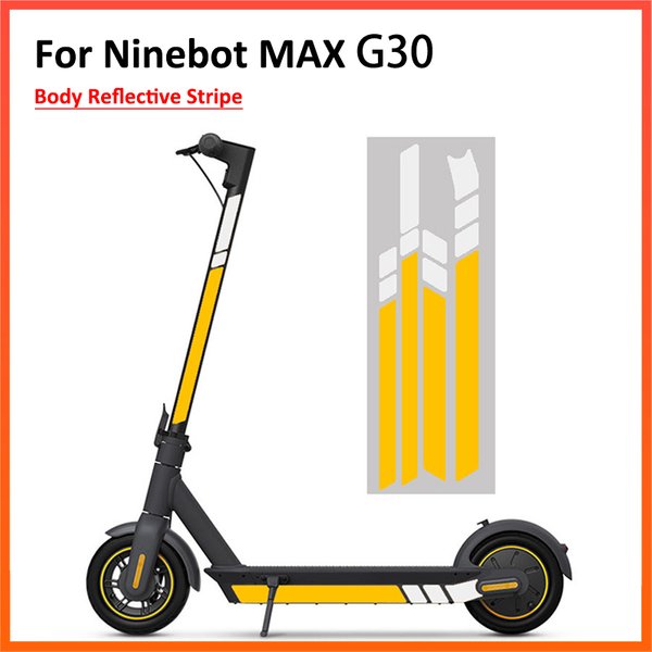 Autocollant réfléchissant pour Scooter électrique Ninebot Max G30 G30D, décoration fluorescente du corps, avertissement, accessoire de sécurité pour la conduite