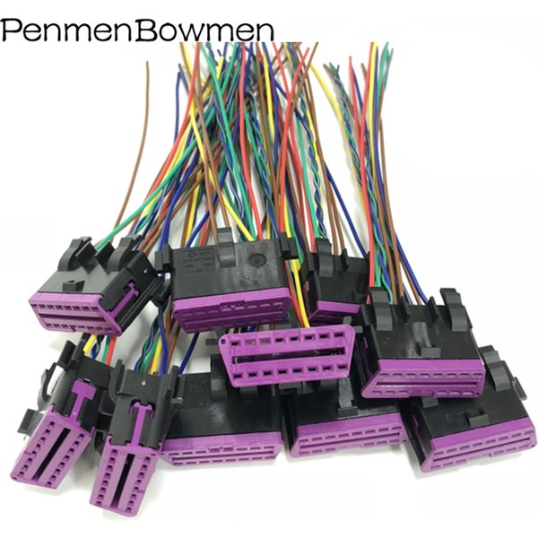 1 Set 16 Pin Auto OBD Diagnostic Housing Electrical Cable Connectors Female Wire Harness Plug For 3A0972695A