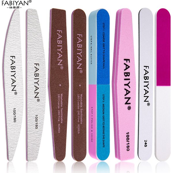 Manucure pédicure Double face polissage Nail Art fichier outil ponçage tampon Gel enlever éponge tampon outil de soin ensemble d'accessoires