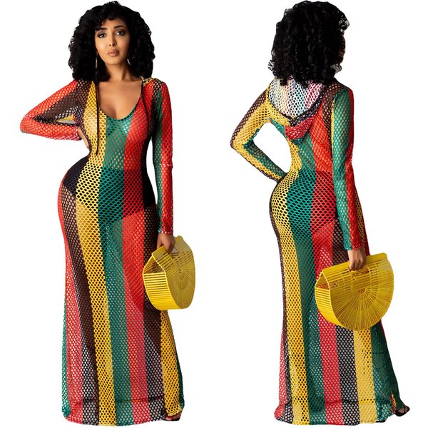 Robe de plage longue au crochet, cover-up pour les maillots de bain, Saida De Praia Longa, pour les femmes, tunique de plage