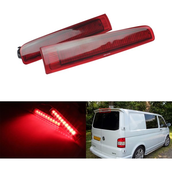 ANGlearG-Troisième feu stop LED de haut niveau, 1 paire, pour VW T5 T6 Transporter Caravelle 03-15