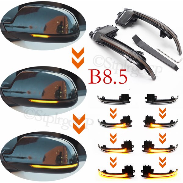 For Audi A4 A5 B8.5 RS5 B8 A3 8P RS3 Dynamic Turn Signal LED Blinker RS4 Sline S5 Sequential Side Mirror Light 2011-2016