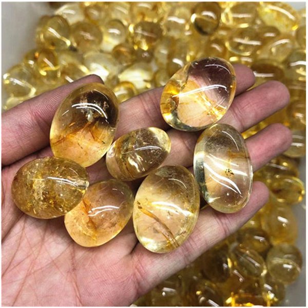 Pierre précieuse naturelle polie Citrine, cristaux de guérison, décoration de la maison
