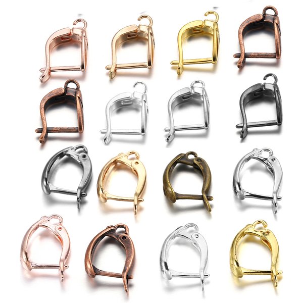Crochets de boucles d'oreilles français couleur or, levier arrière, réglage de boucle ouverte pour bricolage, Clips de boucles d'oreilles, fermoir, accessoires de fabrication de bijoux, 6 à 12