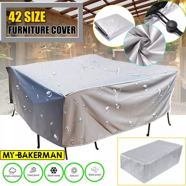 Outdoor Patio Garden Furniture Waterproof Rain and Snow Chair Cover Sofa Table and Chair Dust Cover