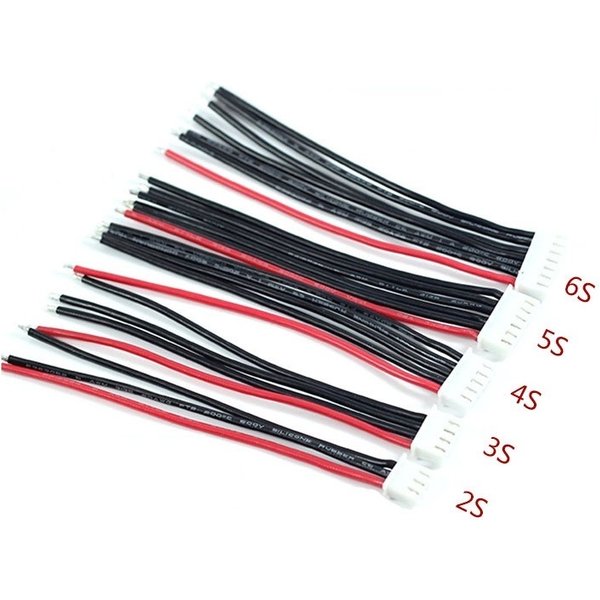 5 pièces/lot 2s 3s 4s 5s 6s 7s 8s 9s 10s LiPo batterie Balance chargeur ligne de prise/fil/connecteur 22AWG 100mm JST-XH câble d'équilibrage