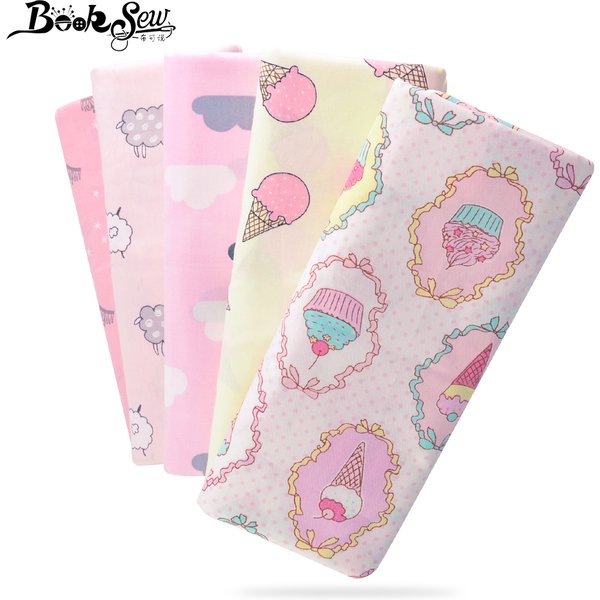 Textile tissu à coudre tissus rose imprimé gâteau glace modèles coton tissu Quilting Tela literie Scrapbooking décoration