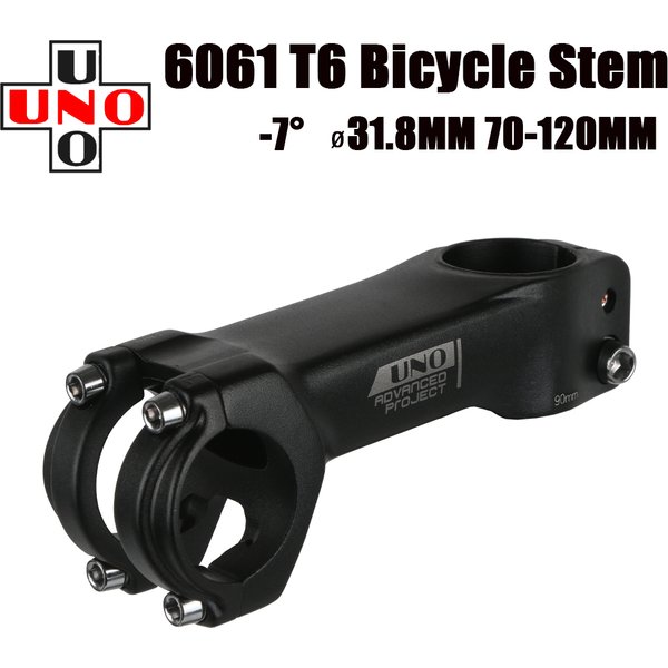 UNO Bike Stem Ultralight Road Bike Stem Fork-7 Degree 28.6mm 31.8mm 70/80/90/100/110/120mm Mountain MTB Bicycle Kalloy
