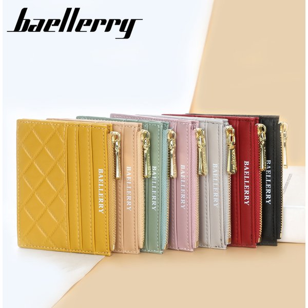 Baellerry New Mini Women Wallets Card Wallets Slim Zipper PU Leather Top Quality Fashion Female Purse Card Holder Wallet