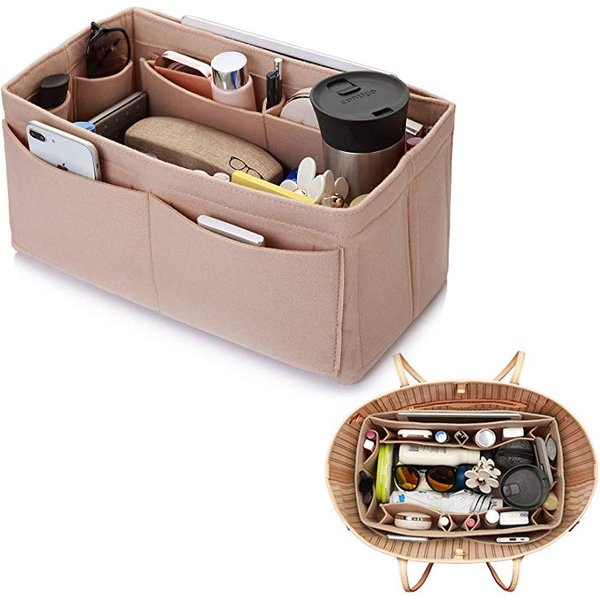 Kosmetiktaschen aus Filzstoff, Handtaschen-Organizer, Einsatztasche, Reise-Innentasche, tragbarer Make-up-Organizer, passend für Speedy Neverfull