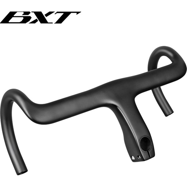 Guidon intégré BXT pour course sur route, guidon/guidon de gravier en carbone, ligne de câble entièrement cachée, pièces de vélo