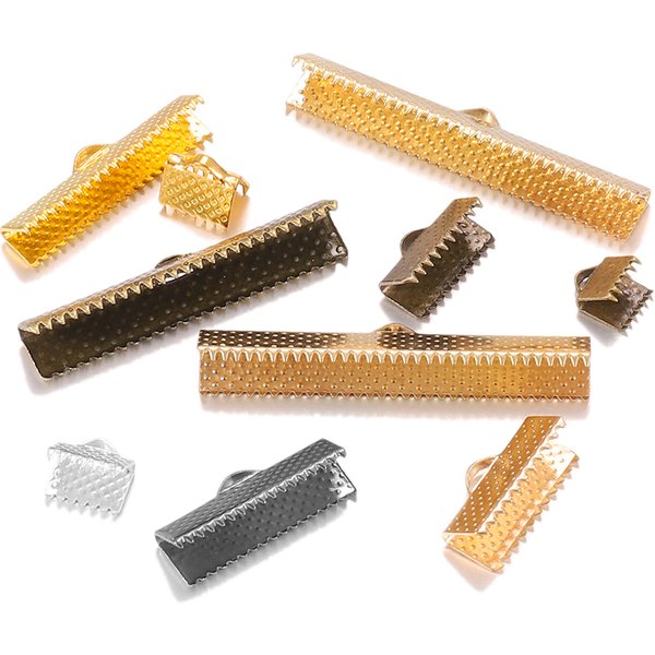 50 stücke Schnur Crimp End Perlen Schnalle Tipps Verschluss schnur flache abdeckung verschlüsse Für Schmuck Machen Erkenntnisse Diy Halskette Armband anschlüsse
