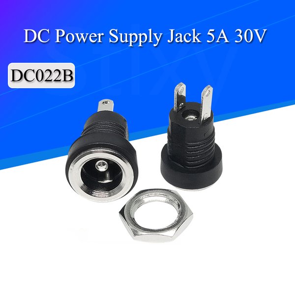 5/50 Stück 5A 30V DC-Stromversorgungs-Buchsenanschluss, weiblicher Einbaustecker, 5,5 mm 2,1 mm Steckeradapter, 2 Terminaltypen 5,5x2,1
