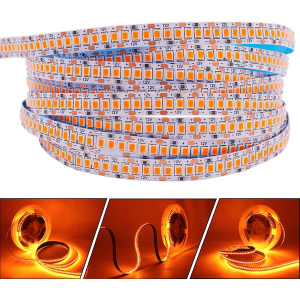 DC 12 V 2835 SMD LED-Streifen Innendekoration 120 240 LEDs/m Orange Beleuchtung Flexibles Bandseil LED-Licht 5 m/Los