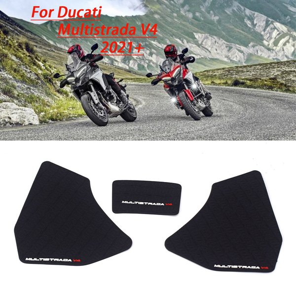 Autocollants latéraux antidérapants pour réservoir de carburant, tampon étanche en caoutchouc pour moto DUCATI Multistrada V4 S 2021