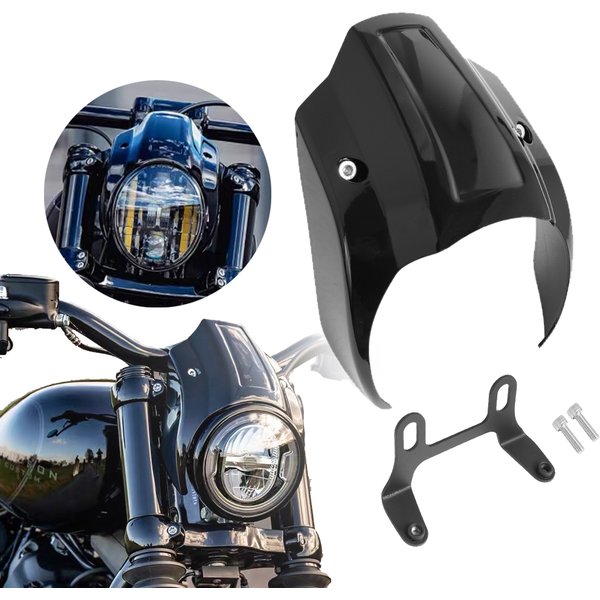 Moto avant noir brillant masque phare carénage couverture pour Harley Softail Street Bob FXBB FXBR 2018-2022 2021 2020